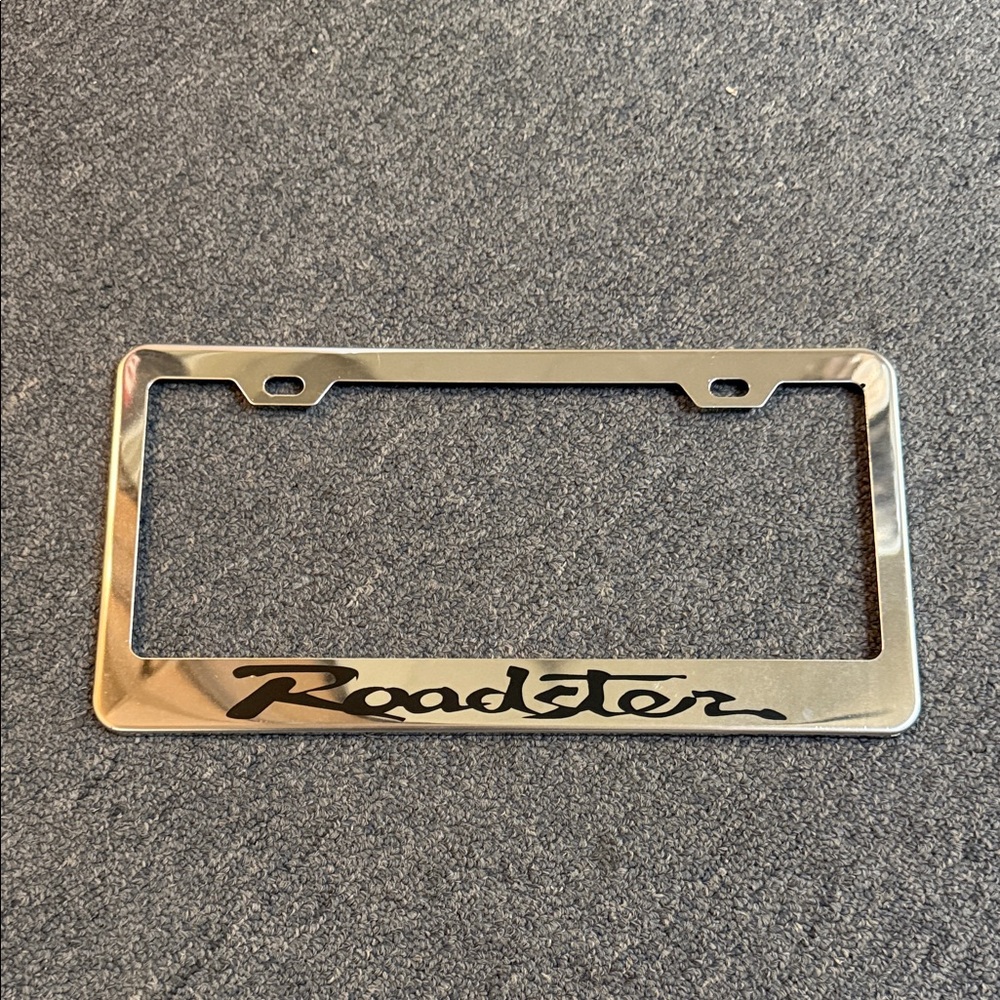 Mazda Roadster Silver License Plate Frame